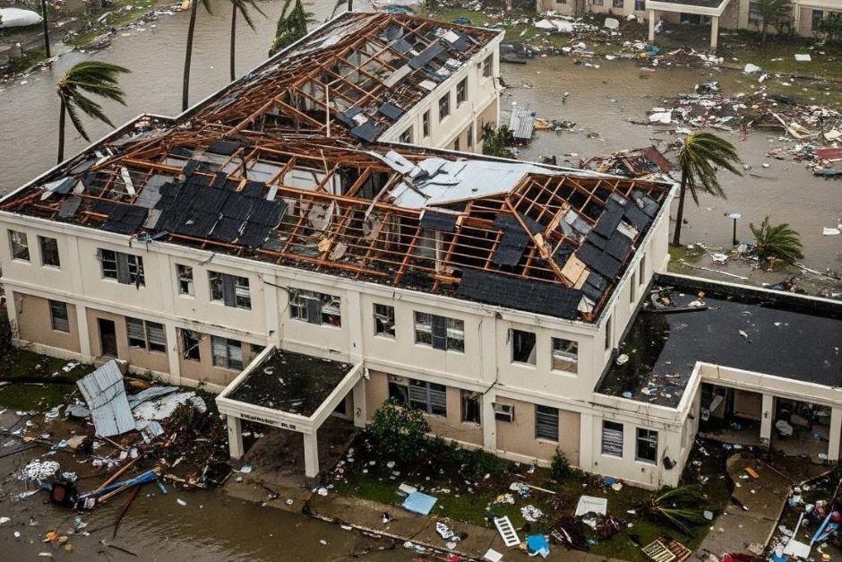 Edificios y decenas de viviendas han quedado dañadas tras el impacto del huracán Melissa en Jamaica. (Foto: redes sociales)