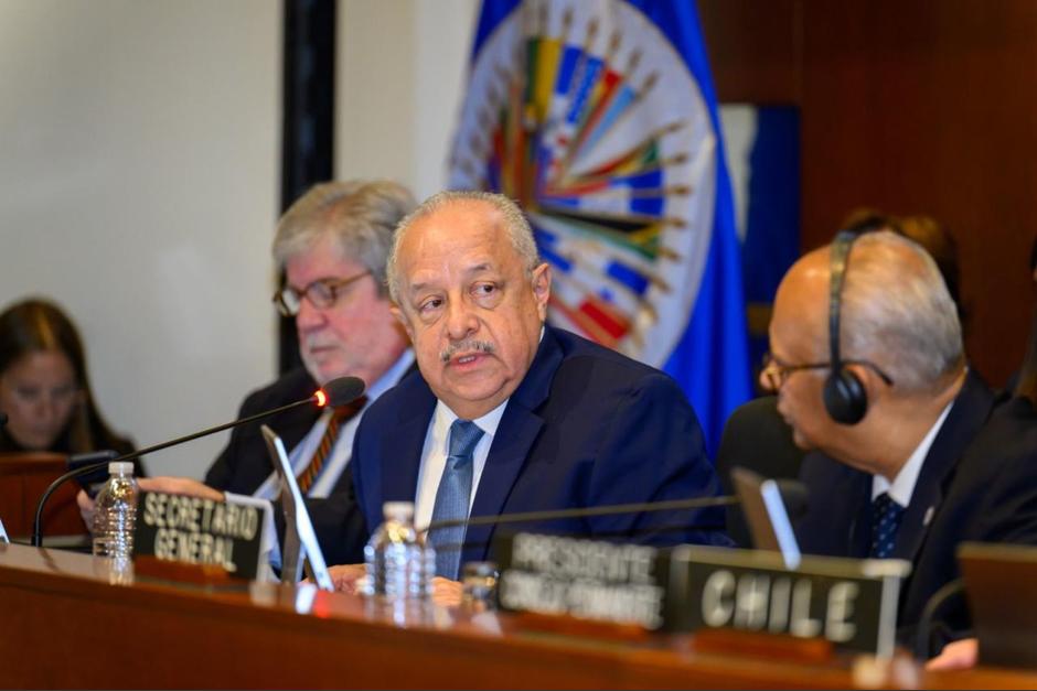 El canciller Carlos Martínez participó en la Sesión Extraordinaria del Consejo Permanente de la OEA. (Foto: OEA / Soy502)