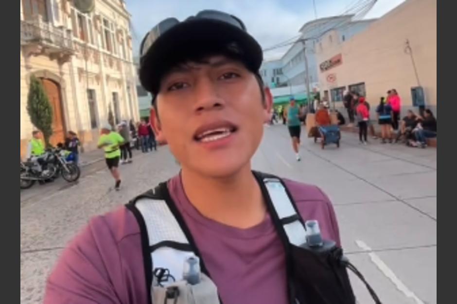 El corredor guatemalteco logró el reto. (Foto: captura de video)