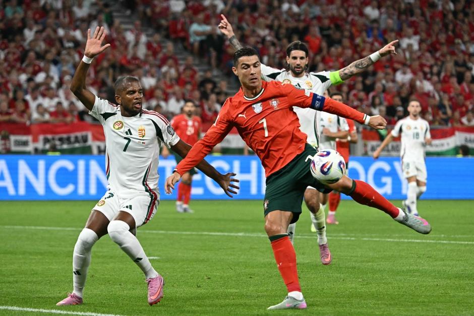 El portugués marcó gol de penal en el juego por las eliminatorias europeas frente a Hungría. (Foto: AFP)