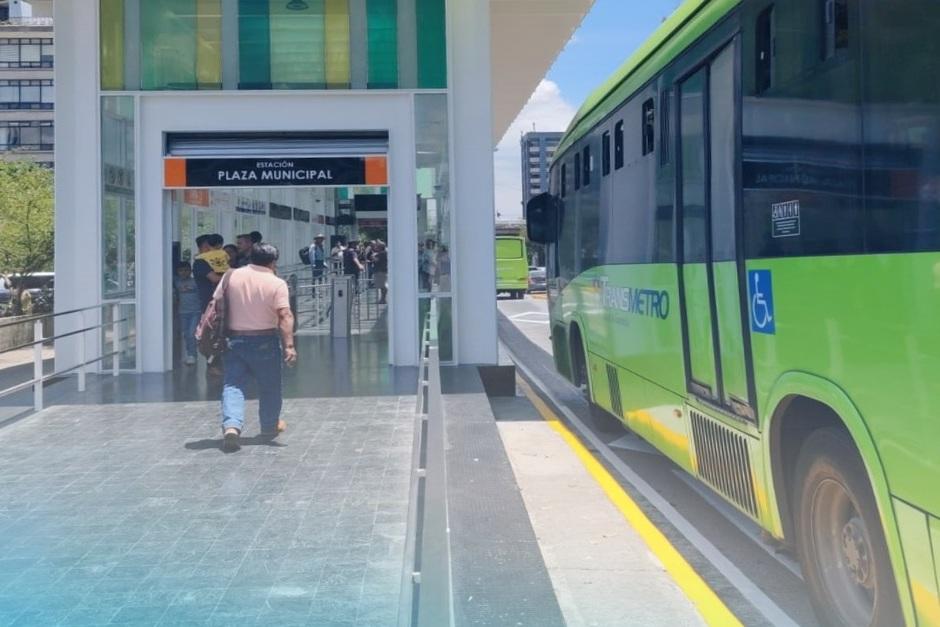 La estación Plaza Municipal vuelve a prestar sus servicios a los vecinos. (Foto: Cortesía Municipalidad de Guatemala)