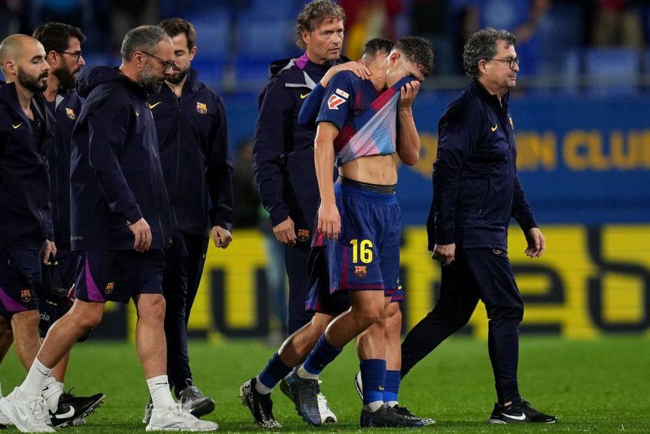 Fermín López fue el último jugador que salió lesionado y el Barsa lo perderá por unas semanas. (Foto: FCB)