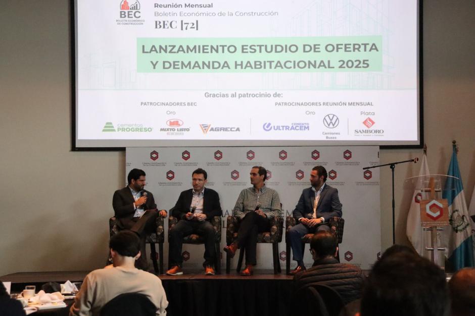 Presentación de los resultados del Informe de Oferta y Demanda Habitacional 2025,&nbsp;a cargo de la Cámara Guatemalteca de la Construcción. (Foto: CGC/Soy502)