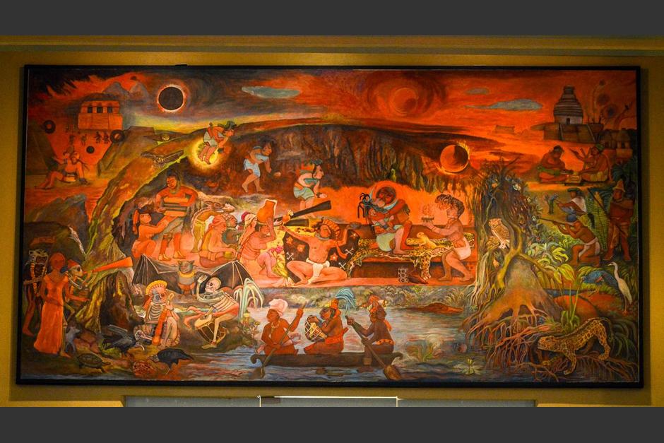 Mural de Rina Lazo que se exhibe en el Museo del Palacio de Bellas Artes de México. (Foto:&nbsp;Inbal)