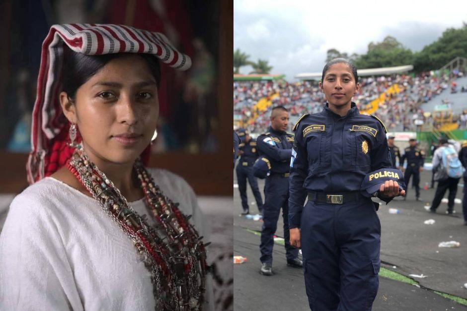 Gloria Susana Mucu Xol&nbsp;se graduó este lunes como nueva agente de la PNC. (Foto: redes sociales)