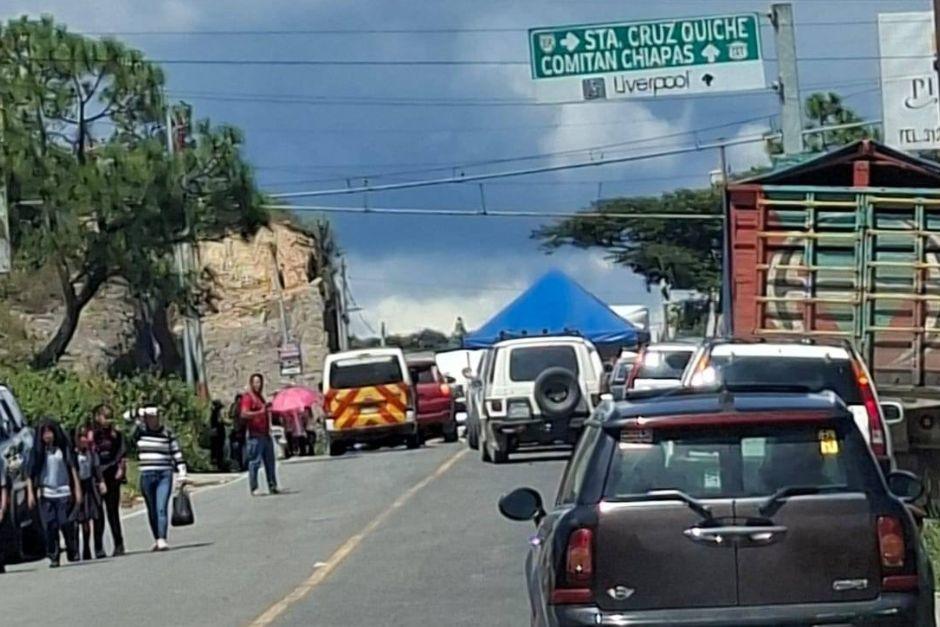 La carretera Interamericana sigue bloqueada por protesta de transportistas.&nbsp;(Foto: José Gómez/colaboración)
