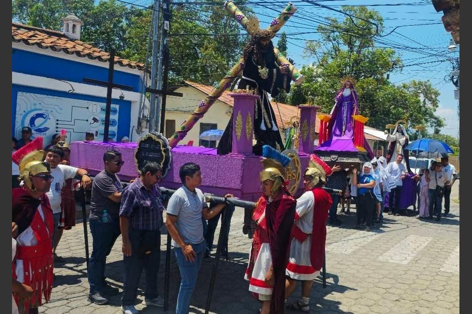 El cortejo complet&oacute; el recorrido entre El Calvario y el templo parroquial.&nbsp;(Foto: Wilder L&oacute;pez/Colaborador)