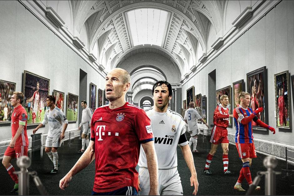 En la historia, son 28 veces las que se han enfrentado merengues y b&aacute;varos en duelos de Champions: 13 triunfos para el Real, 11 para el Bayern y 4 empates. (Foto: Redes)