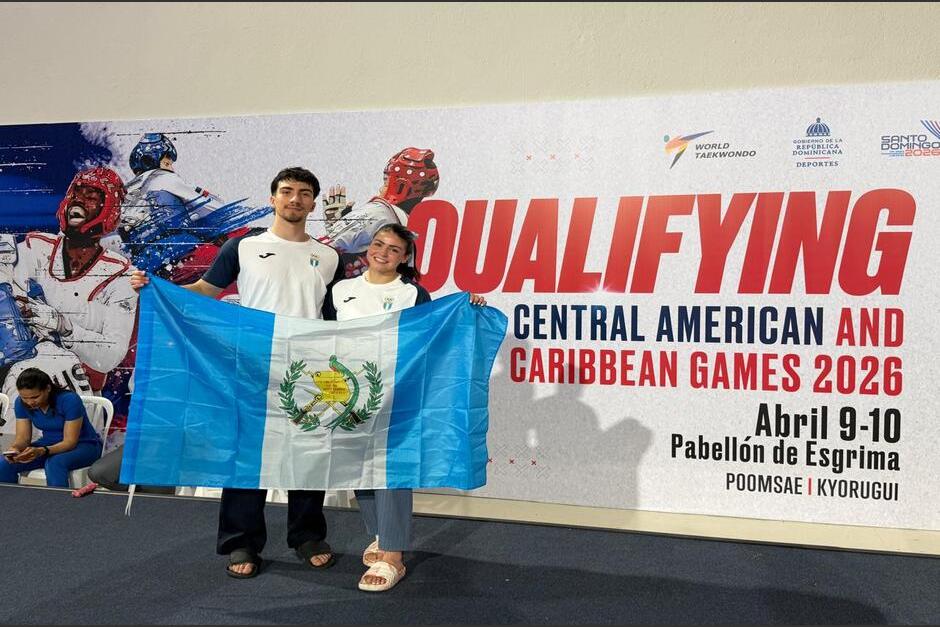 Higueros y Aguilar sellaron su boleto y pusieron en alto la bandera de Guatemala. (Foto: COG)&nbsp;