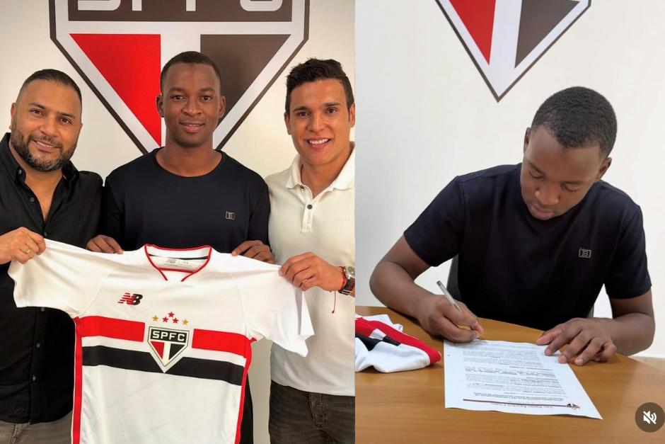 Marvin Alexander &Aacute;vila firma un contrato de dos a&ntilde;os con el equipo brasile&ntilde;o. (Foto: Instagram &Aacute;lvaro Perchi)