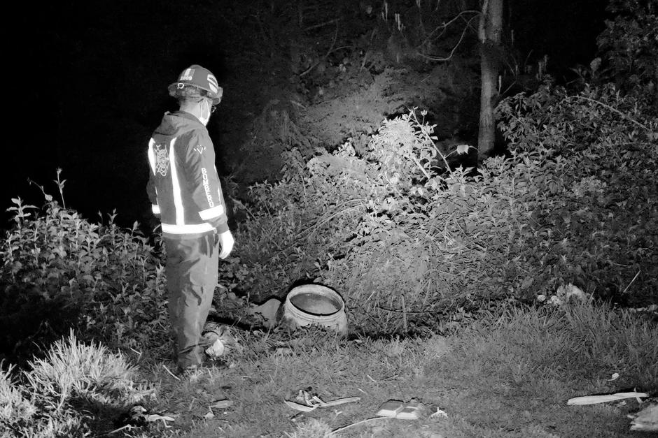 El cuerpo fue localizado dentro de un tonel. (Foto: Julio Bala/Nuestro Diario)