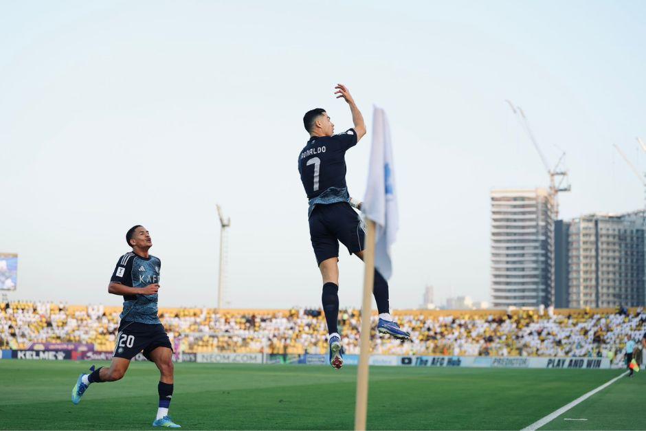 El 7 del Al Nassr grit&oacute; su gol frente a la afici&oacute;n rival para dar paso a la goleada. (Foto: Al Nassr)