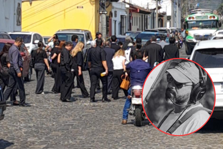 Seres queridos se despiden del piloto en Antigua Guatemala. (Foto: Renato Melgar/Colaborador)