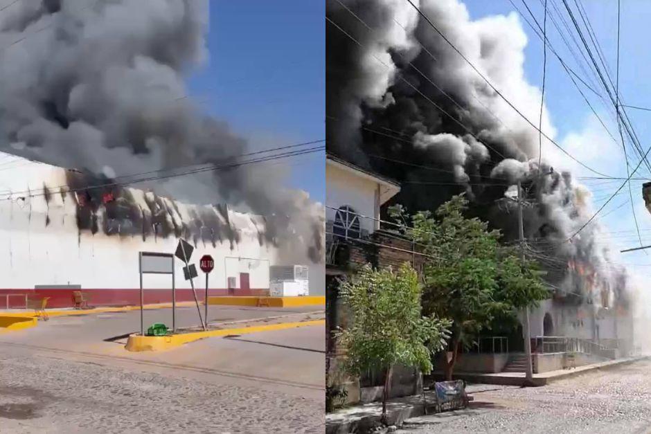 Negocios y edificios han sido incendiados tras captura del l&iacute;der narco. (Foto: Captura de video)