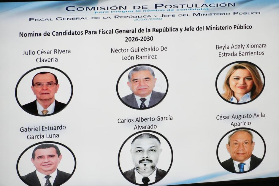 De estos 6 aspirantes, el presidente Bernardo Ar&eacute;valo elegir&aacute; al pr&oacute;ximo Fiscal General. (Foto: Soy502/Archivo)