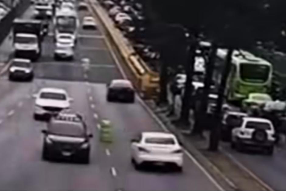 La prueba del reversible se realiza del puente El Incienso hacia Puente El Naranjo. (Foto: Captura de video)