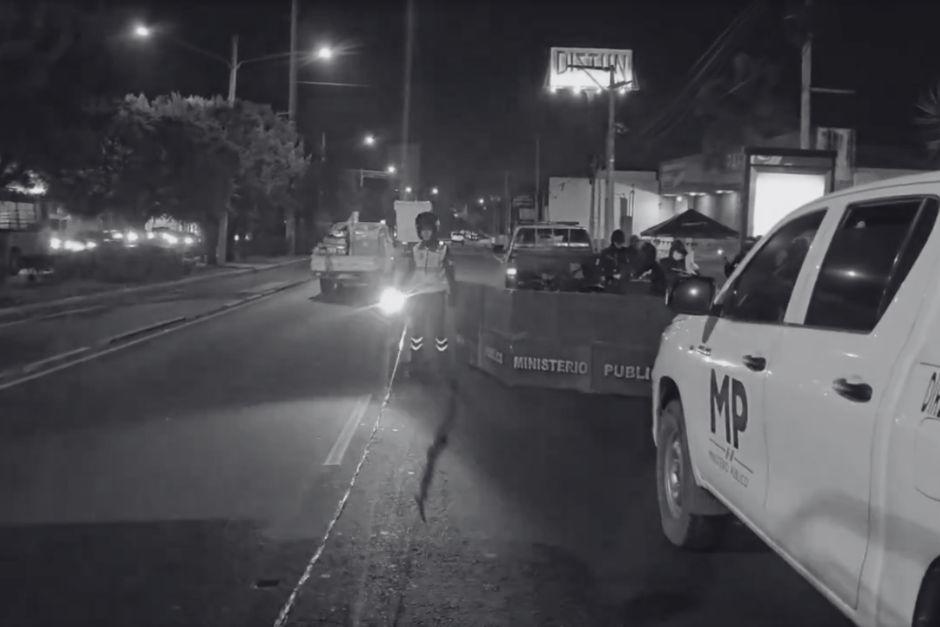 El tr&aacute;gico accidente ha ocasiono tr&aacute;nsito lento en direcci&oacute;n hacia el sur. (Foto: Captura de video/PMT de Villa Nueva)
