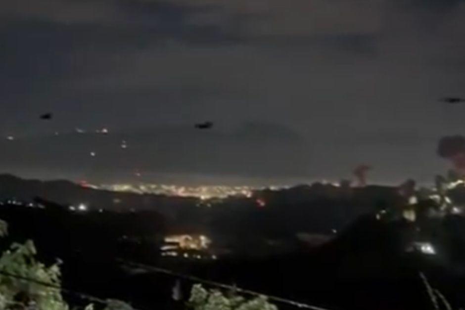 El sobrevuelo de los aviones militares iniciaron a alertar a los ciudadanos venezolanos. (Foto: captura de video)