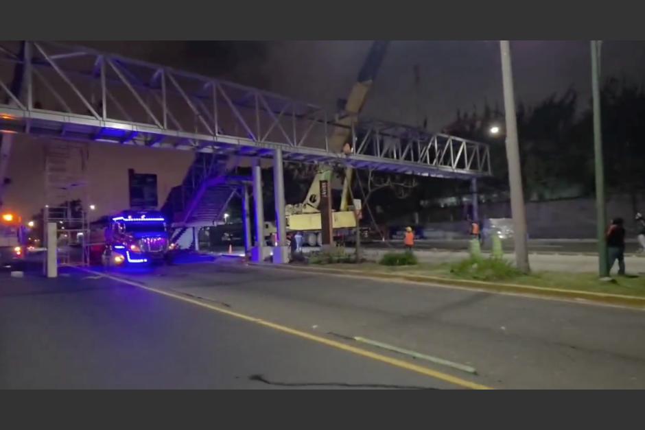La pasarela ser&aacute; habilitada en los pr&oacute;ximos d&iacute;as. (Foto: Captura de video/PMT Villa Nueva)