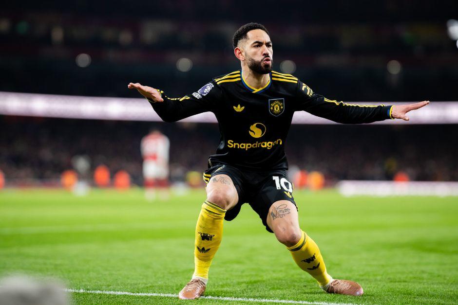 Matheus Cunha fue el h&eacute;roe de los diablos rojos al anotar el gol que dar&iacute;a los tres puntos en Londres. (Foto: ManU)