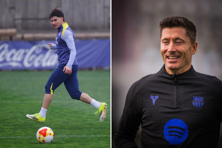 Juli&aacute;n &Aacute;lvarez y Lewandowski son parte de las figuras que se ver&aacute;n en la gramilla del estadio Metropolitano. (Foto: Redes)