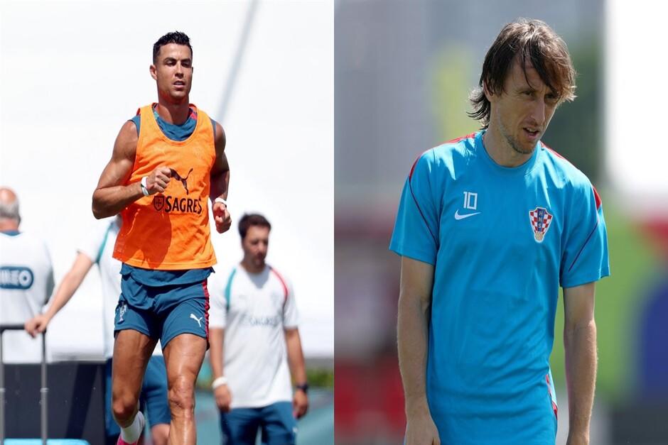 Ambas estrellas durante sus respectivas sesiones de entrenamiento. (Foto: AFP)&nbsp;