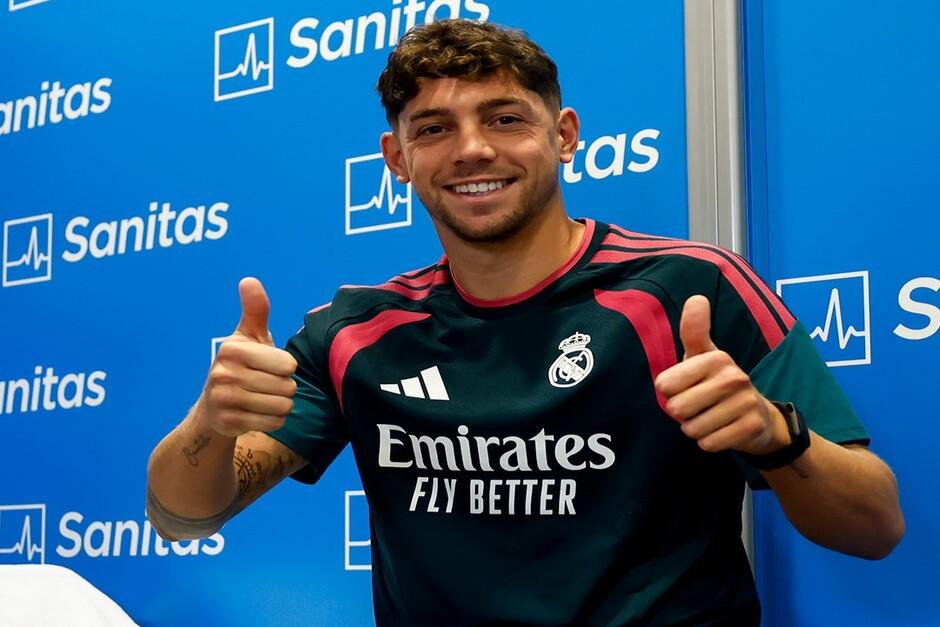 Valverde inici&oacute; su preparaci&oacute;n con el Real Madrid tras finalizar su participaci&oacute;n en el Mundial. (Foto: Real Madrid)&nbsp;
