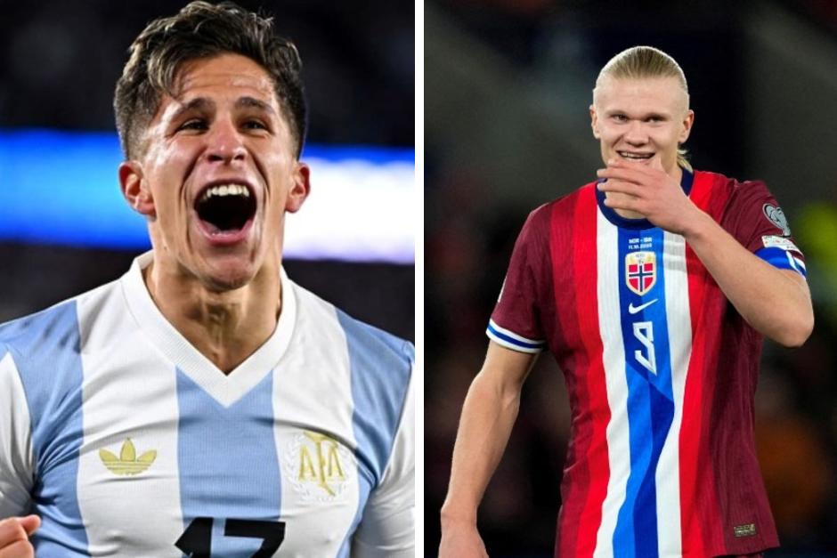 Simeone, con Argentina, y Haaland, con Noruega, son algunos de los casos m&aacute;s destacados de los futbolistas que defienden los colores de un pa&iacute;s diferente al que nacieron. (Fotos: RR. SS.)