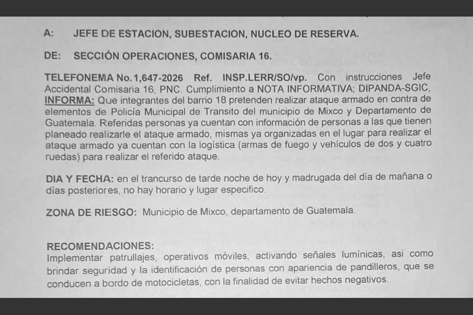 Municipalidad de Mixco denuncia amenazas de ataque armado