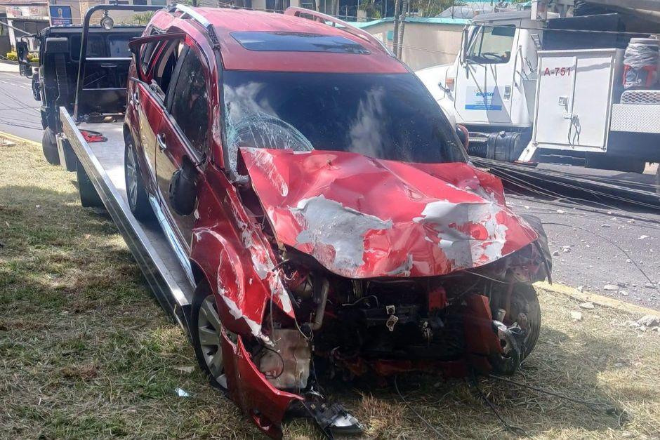 As&iacute; qued&oacute; el veh&iacute;culo luego del accidente en San Crist&oacute;bal