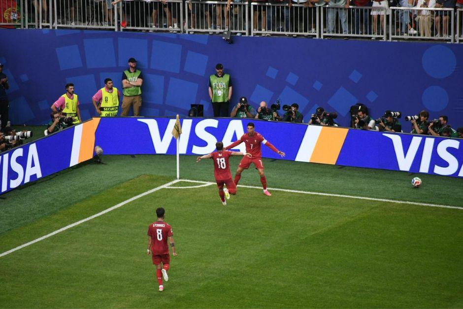 Desde el palco de prensa, Soy502 vio en primera fila la actuaci&oacute;n goleadora de Cristiano Ronaldo. (Foto: Rudy Mart&iacute;nez)