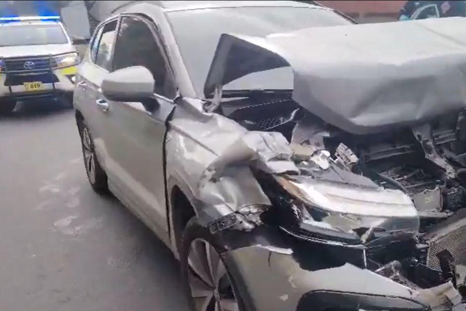 VIDEO: Colisi&oacute;n en ruta Interamericana deja un herido 
