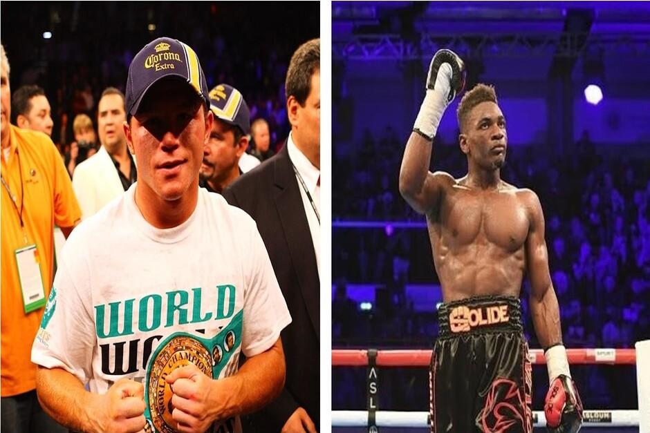 La pelea entre el campe&oacute;n Christian Mbilli y el excampe&oacute;n Sa&uacute;l "Canelo" &Aacute;lvarez sufri&oacute; un aplazamiento de m&aacute;s de un mes. (Foto: redes sociales)&nbsp;
