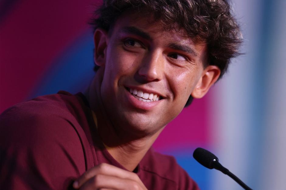 Joao F&eacute;lix, durante la conferencia de prensa de este lunesPalm Beach Gardens, Florida. (Foto: AFP)