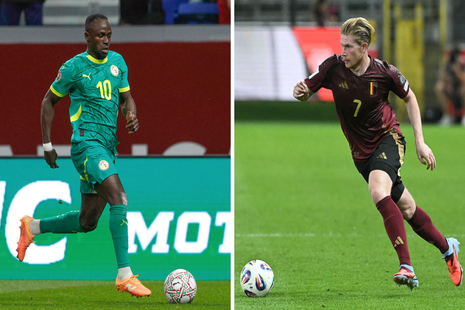 Duelo de figuras. Man&eacute; y De Bruyne comandar&aacute;n a Senegal y B&eacute;lgica en un choque sin margen de error. (Foto: AFP)