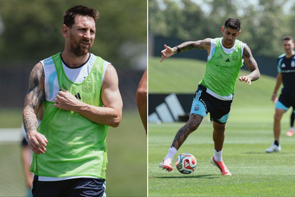 Messi apunta a ser titular en el ataque, pero el "Cuti" Romero es duda por una molestia muscular. (Foto: AFA)