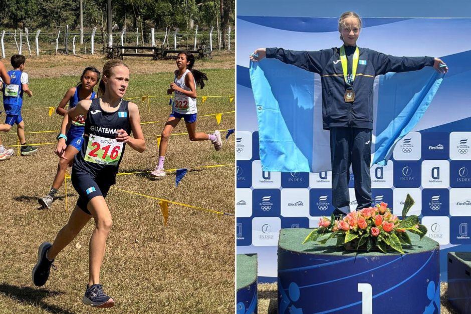 La joven guatemalteca, de 12 a&ntilde;os de edad, sigue demostrando su talento en el atletismo centroamericano. (Foto: Redes)