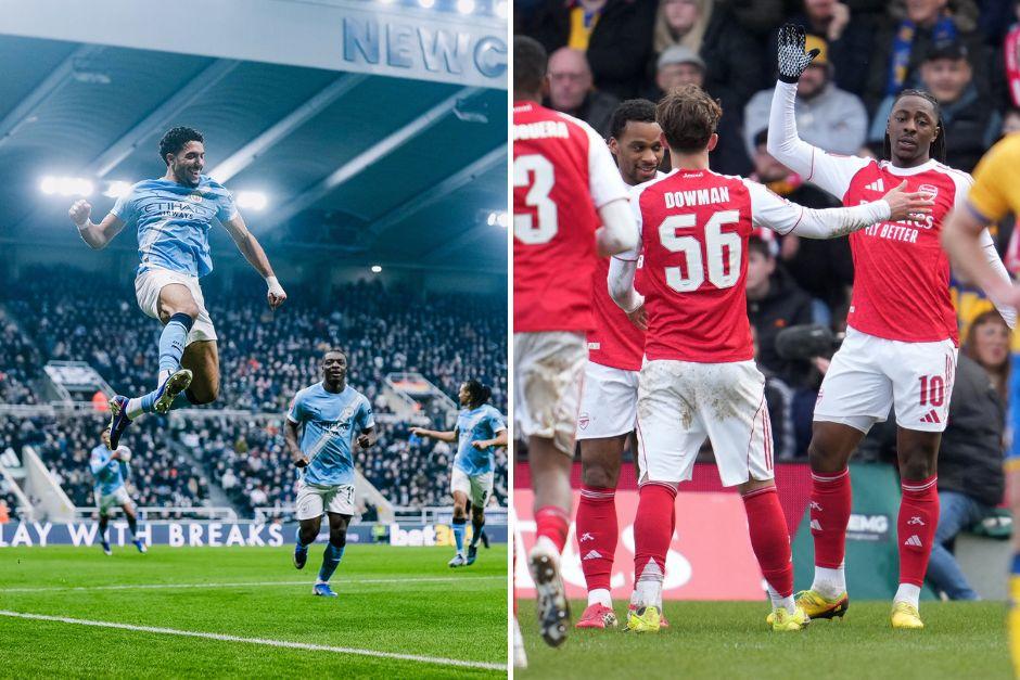 Manchester City y Arsenal cumplieron sus papeles de favoritos y siguen en la pelea por la Copa de Inglaterra. (Foto: AFP)