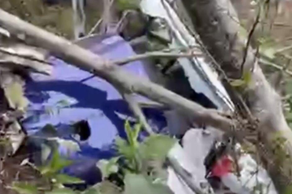 Tres personas fallecidas y una herida es el sado del tr&aacute;gico accidente a&eacute;reo. (Foto: Captura de video)