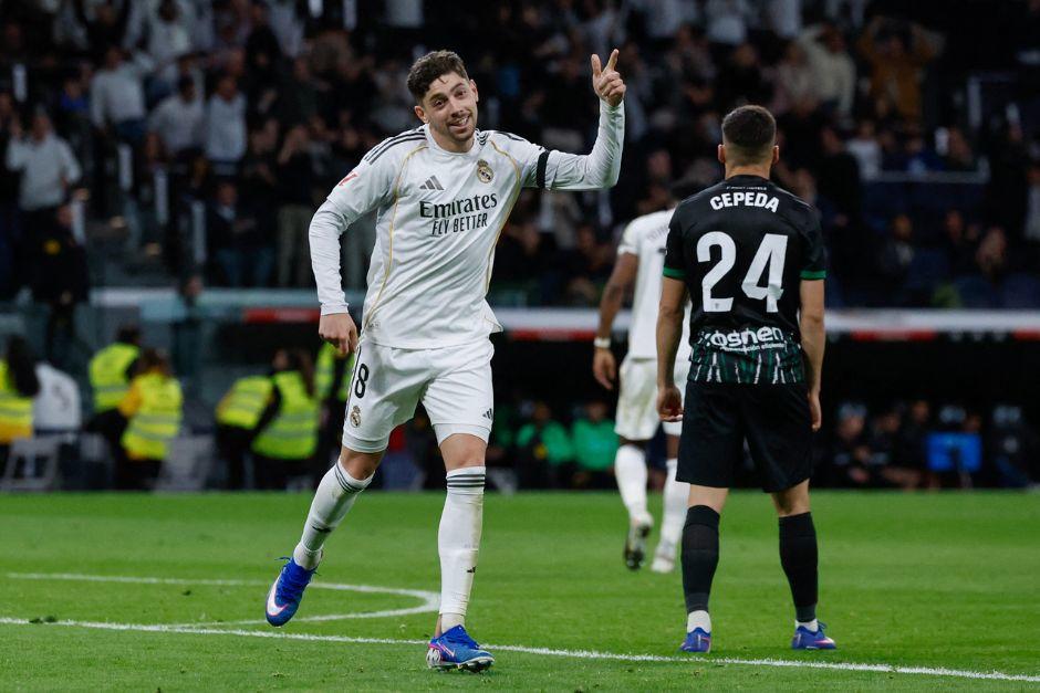 Fede Valverde anot&oacute; un golazo contra el Elche y sigue sumando dianas en su cuenta personal tras la noche perfecta ante el City el pasado mi&eacute;rcoles. (Foto: AFP)