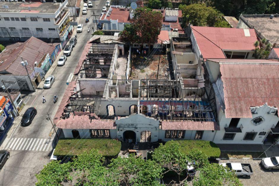 El hist&oacute;rico edificio ubicado en el centro de Retalhuleu sufri&oacute; severos da&ntilde;os tras incendiarse a finales del a&ntilde;o pasado. (Foto: Gobierno de Guatemala)