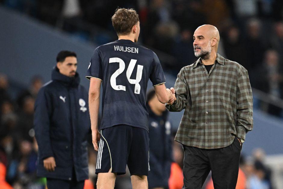A pesar de caer eliminado de la Champions, Guardiola salud&oacute; y felicit&oacute; a los jugadores del Madrid. (Foto: AFP)
