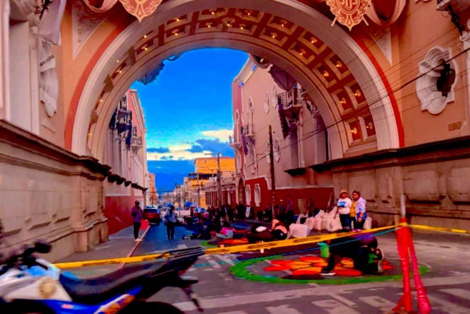 Reportan cierre vial en zona 1.&nbsp; (Foto: Amilcar Montejo)