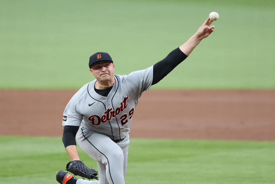 Skubal lider&oacute; la Liga Americana en victorias, ponches y efectividad en 2024, logrando la Triple Corona de lanzadores. (Foto: AFP)