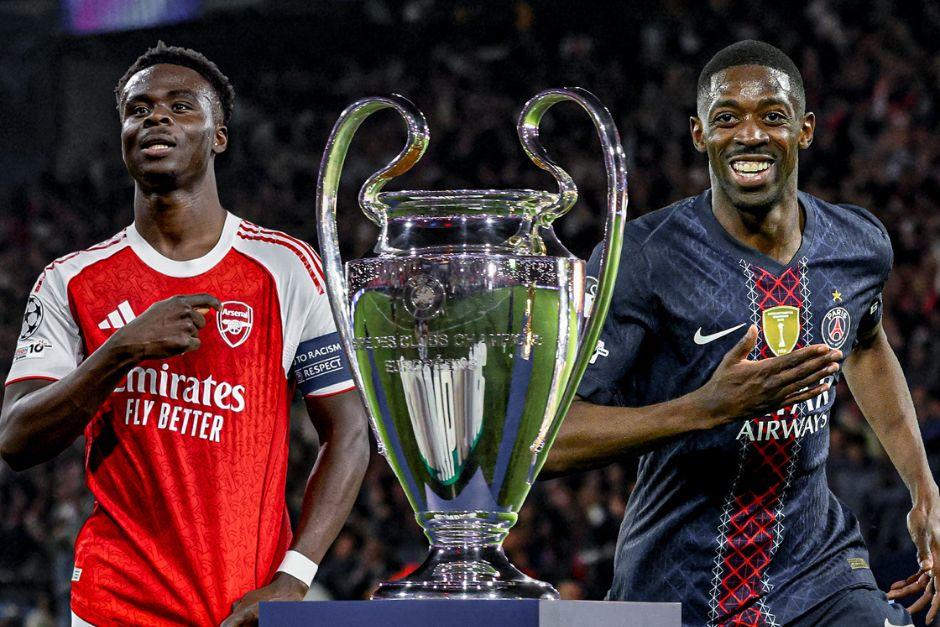 Bukayo Saka y Ousmane Demb&eacute;l&eacute; son las grandes figuras que estar&aacute;n en la final de la Champions League 2025-2026. (Foto: Redes)