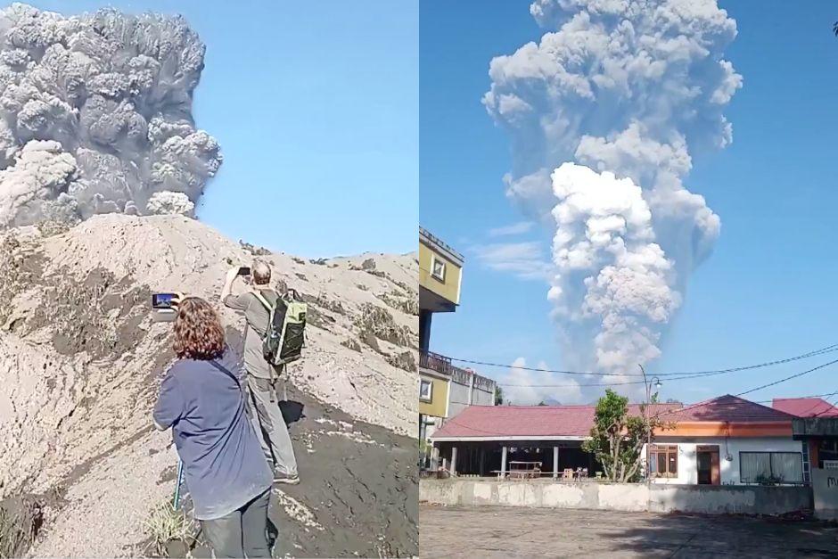 Turistas fueron llevados a una zona que fue prohibida por las recientes erupciones. (Foto: Captura de video)