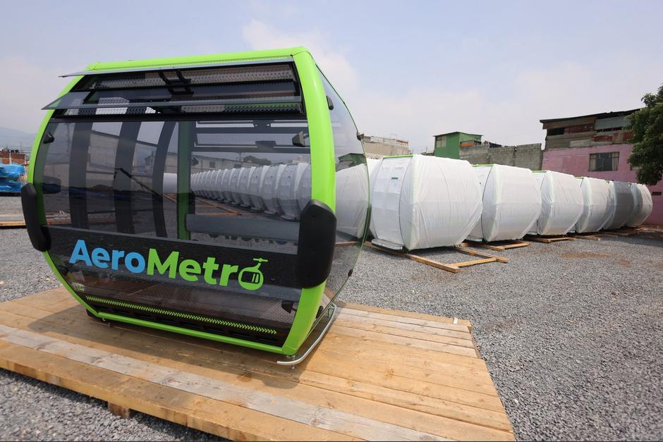Las cabinas y equipo del AeroMetro llegaron al pa&iacute;s el pasado s&aacute;bado. (Foto: Municipalidad de Guatemala/Soy502)