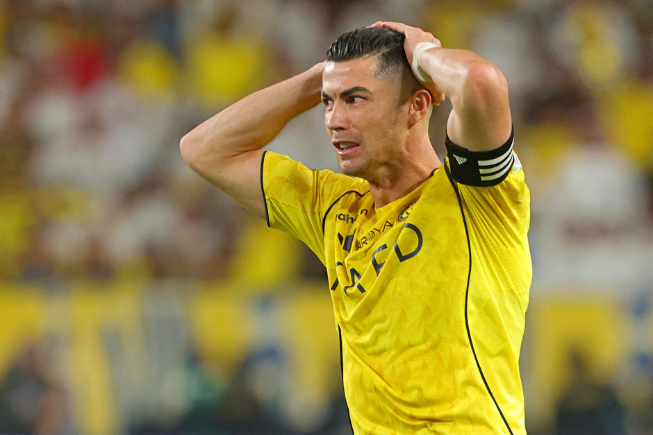 Cristiano Ronaldo se qued&oacute; a las puertas de celebrar el t&iacute;tulo liguero en Arabia Saudita. (Foto: AFP)&nbsp;
