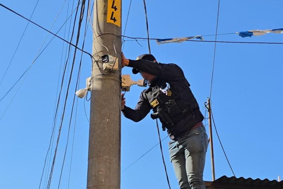 Las c&aacute;maras eran utilizadas por pandilleros del &aacute;rea. (Foto: PNC)