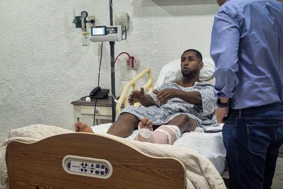 El jugador brasile&ntilde;o, de 36 a&ntilde;os, recibi&oacute; tratamiento en un hospital luego de sufrir la lesi&oacute;n. (Foto: Motagua)